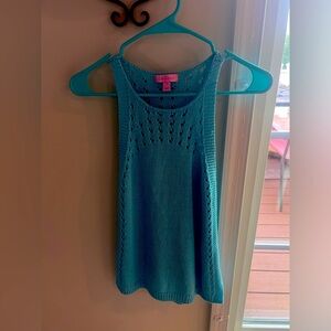 Light blue Lilly Pulitzer crochet sleeveless top size XS